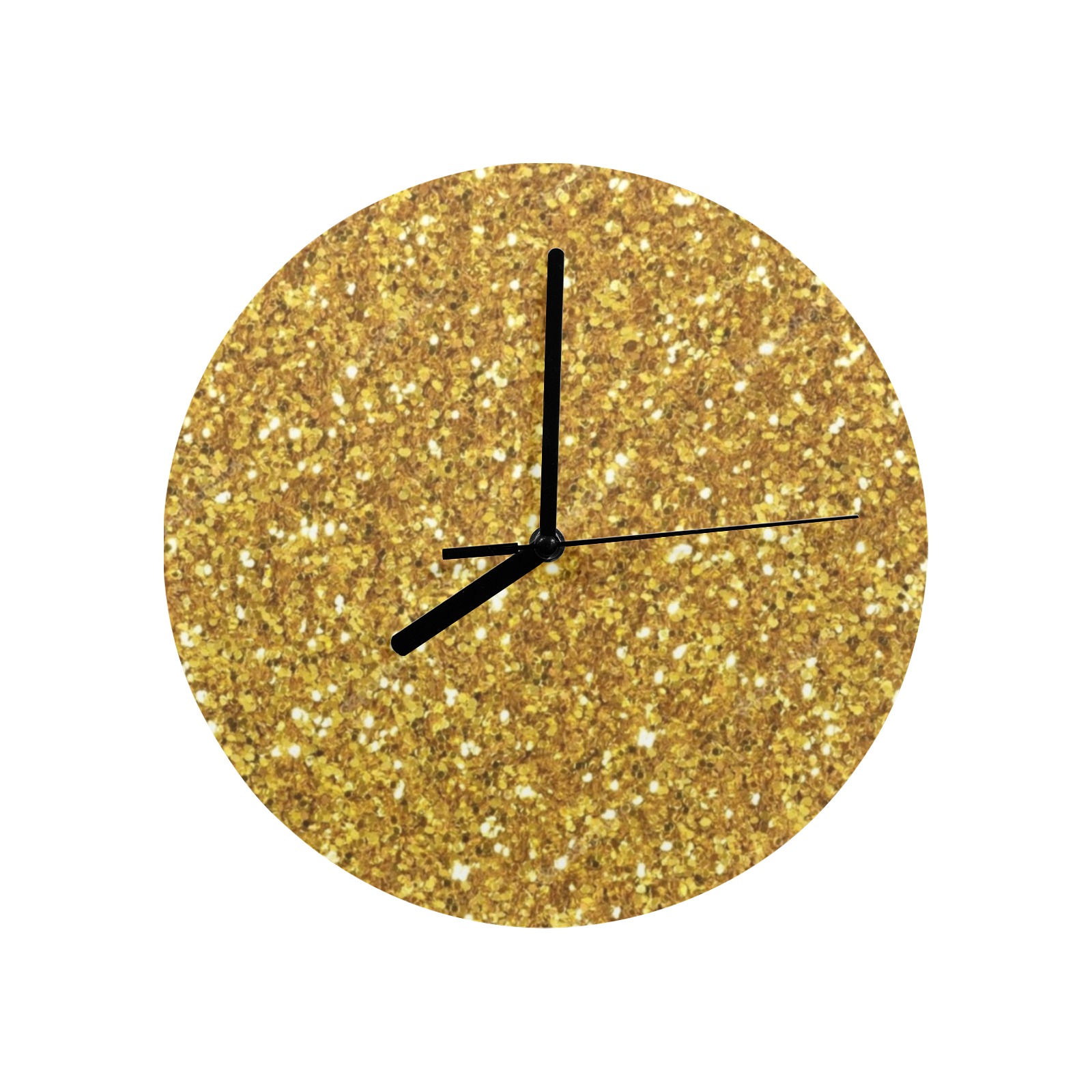 shiny-gold MDF Wall Clock