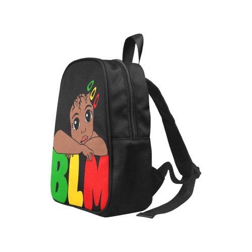 DKdesignSVG Cute Girl BLM PNG Fabric School Backpack (Model 1682) (Small)