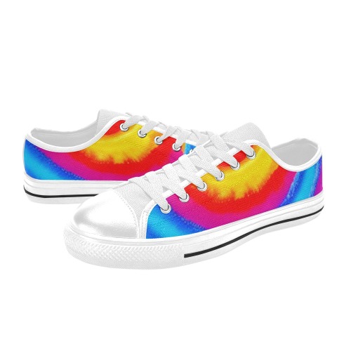 Tie Dye Women's Classic Canvas Shoes (Model 018)