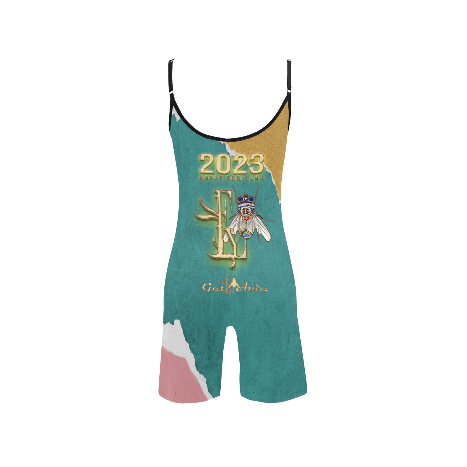 Fly Wear Happy New Year 2023 Collectable Fly Women's Short Yoga Bodysuit