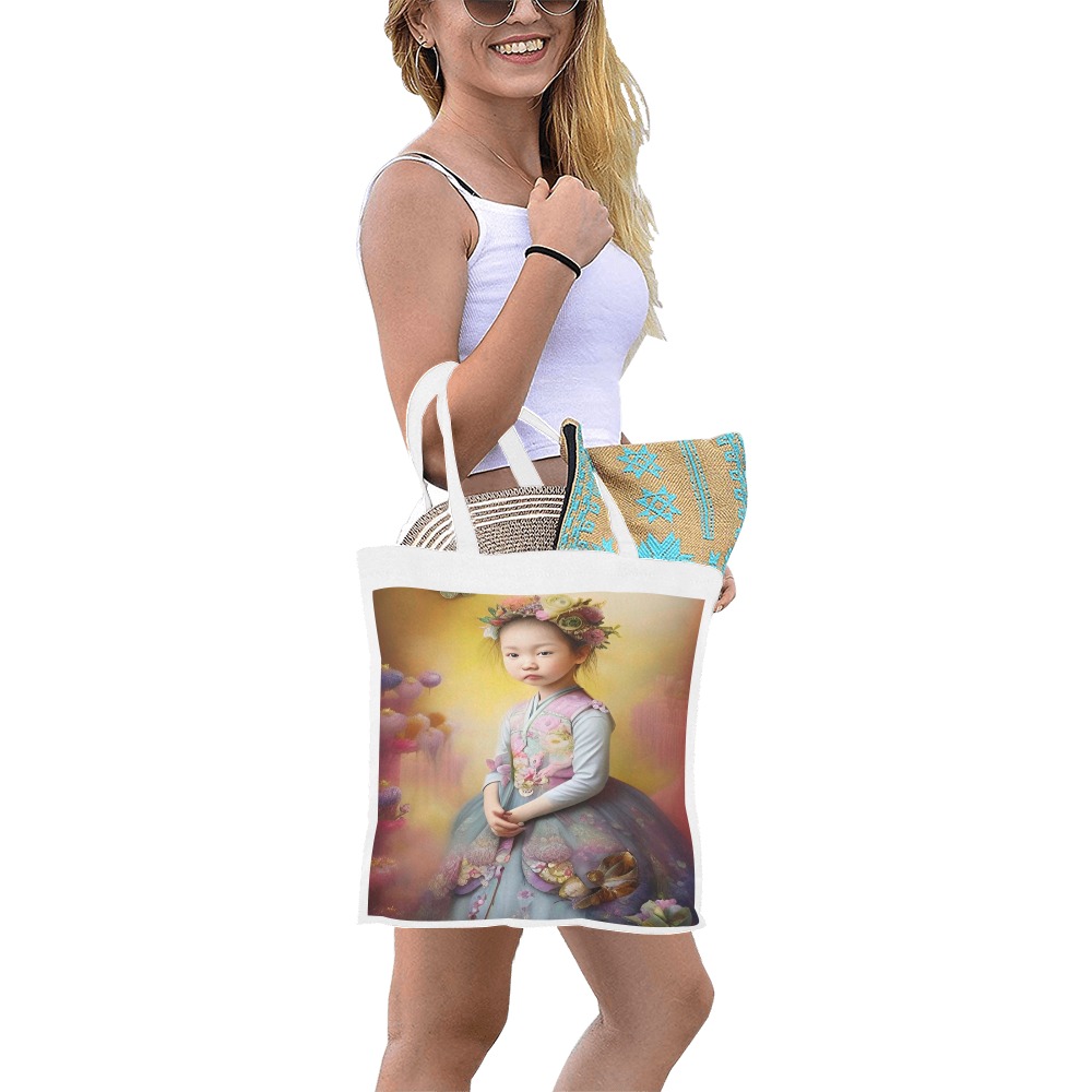 Pretty Girls 10 Canvas Tote Bag/Small (Model 1700)