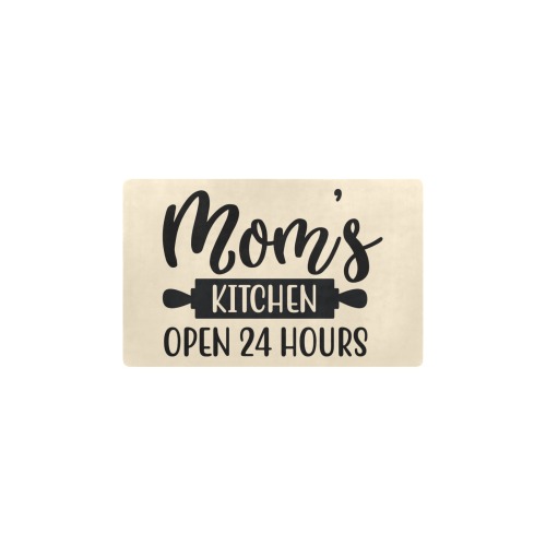 Mom's Kitchen Open 24 Hours Kitchen Mat 28"x17"