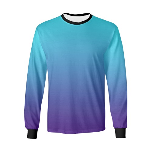 blu mau Men's All Over Print Long Sleeve T-shirt (Model T51)