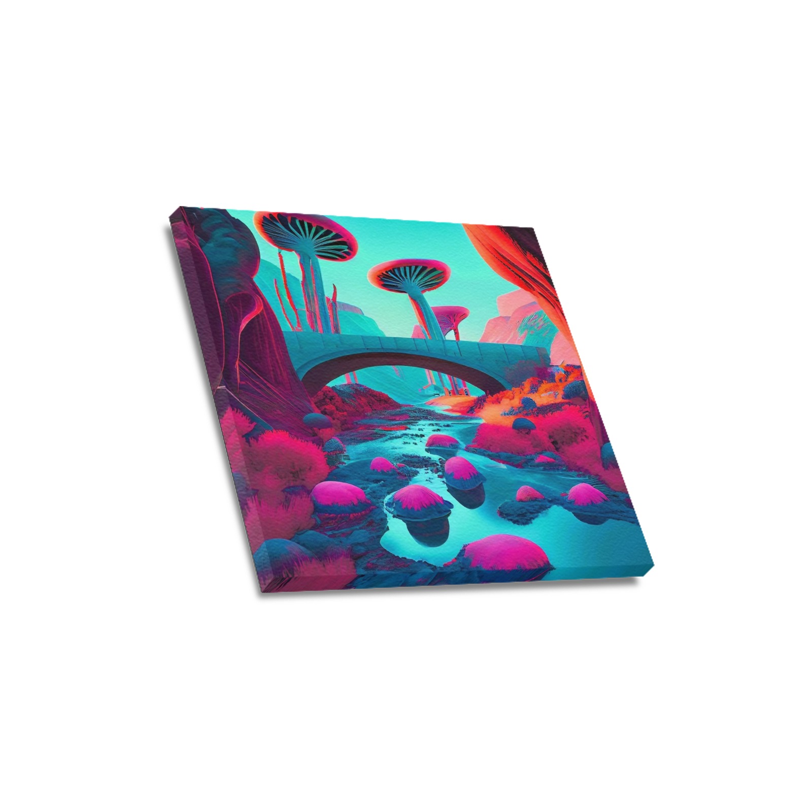 psychedelic landscape 8 Upgraded Canvas Print 16"x16"