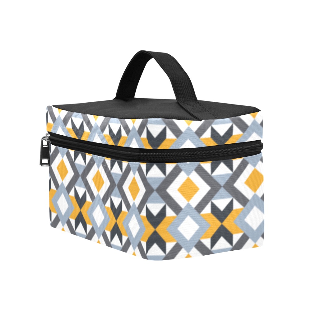 Retro Angles Abstract Geometric Pattern Lunch Bag/Large (Model 1658)