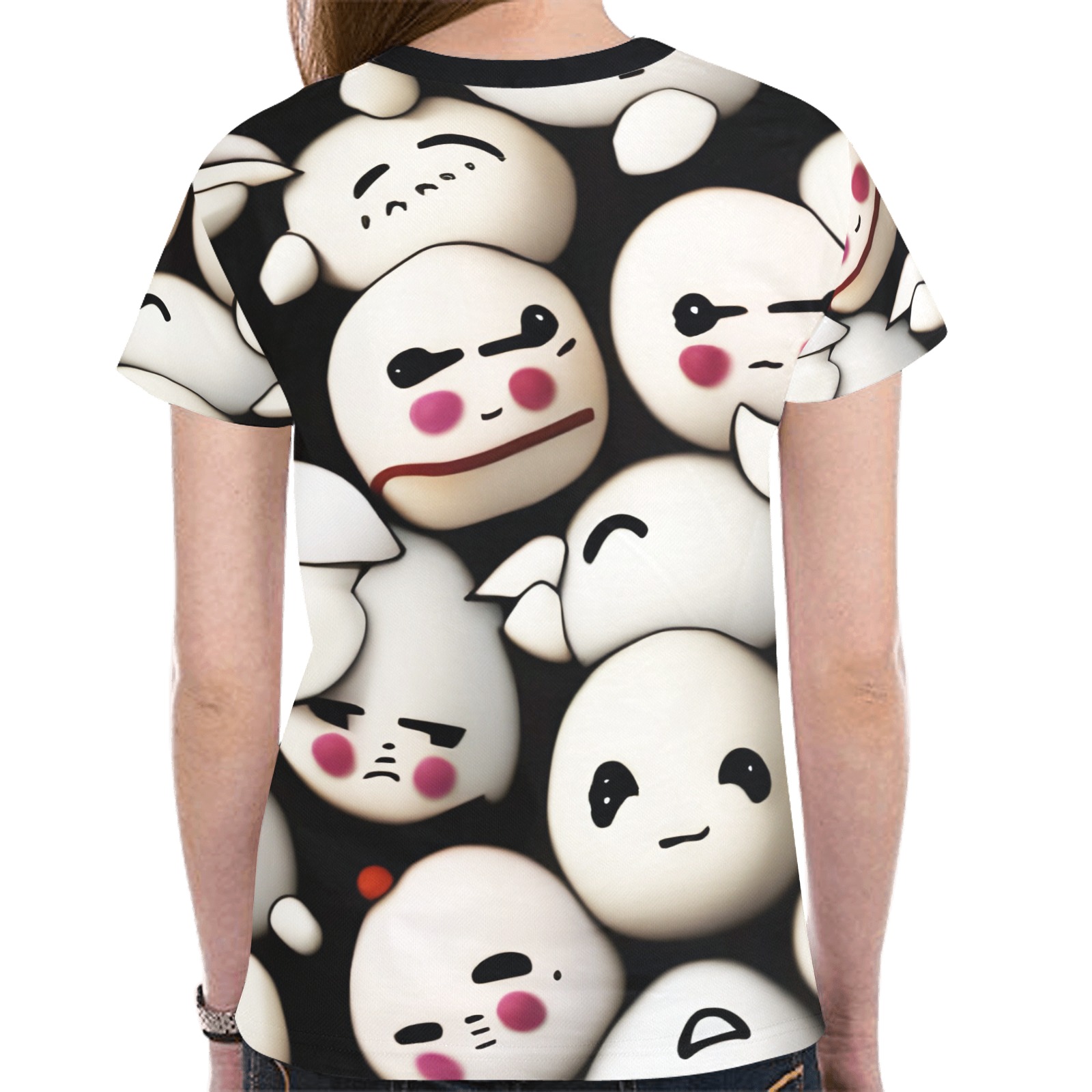 Cute Dumplings New All Over Print T-shirt for Women (Model T45)