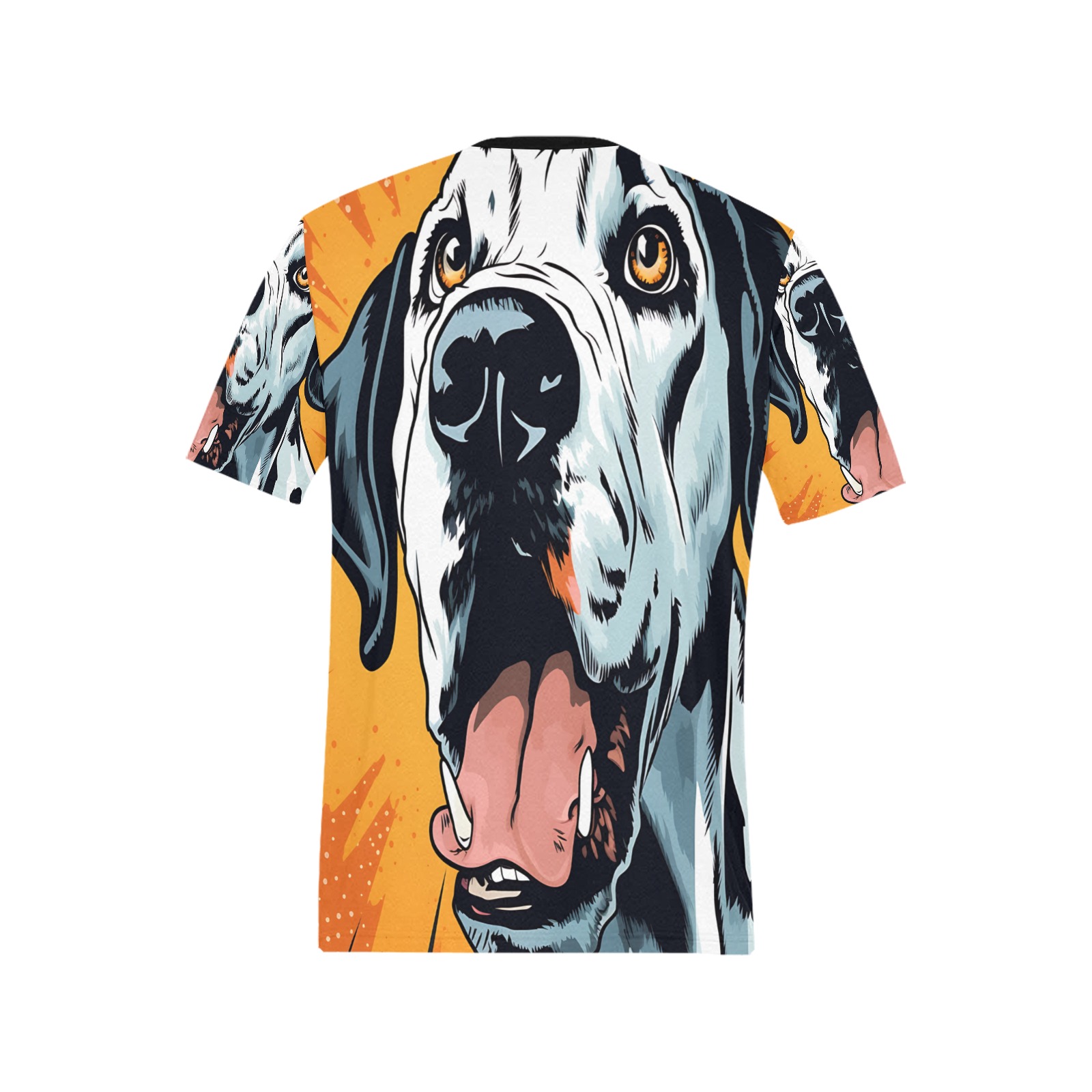 Great Dane Pop Art Men's All Over Print T-Shirt (Solid Color Neck) (Model T63)