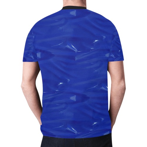 Blue Wet Look by Nico Bielow New All Over Print T-shirt for Men (Model T45)