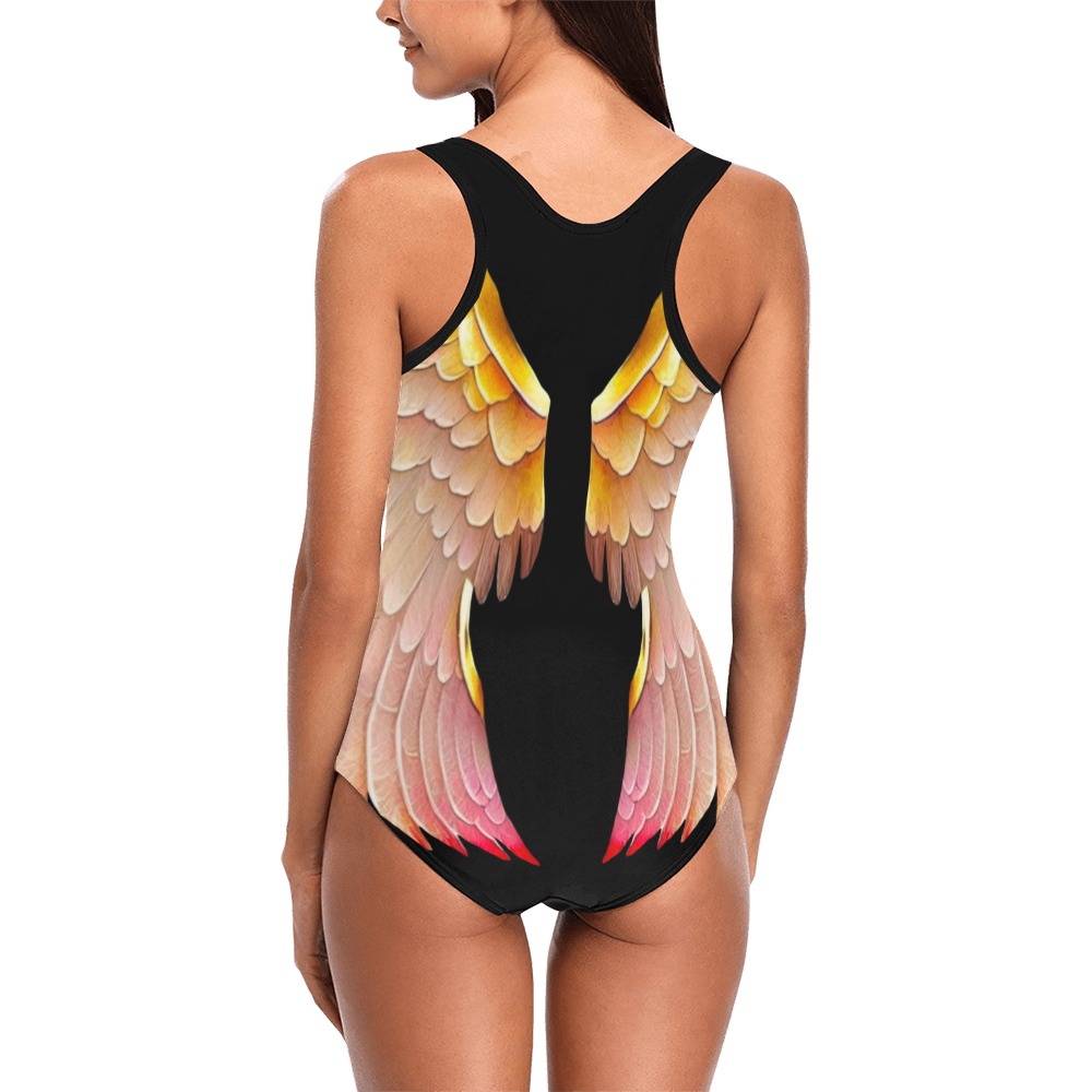 Angel Wings by clipArtem 4 Vest One Piece Swimsuit (Model S04)