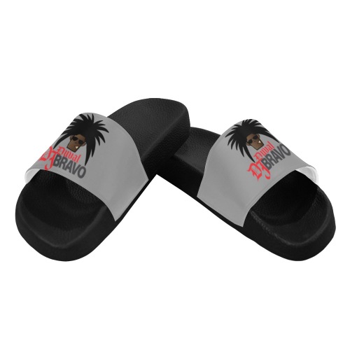 bravo johnny Gray Men's Slide Sandals (Model 057)