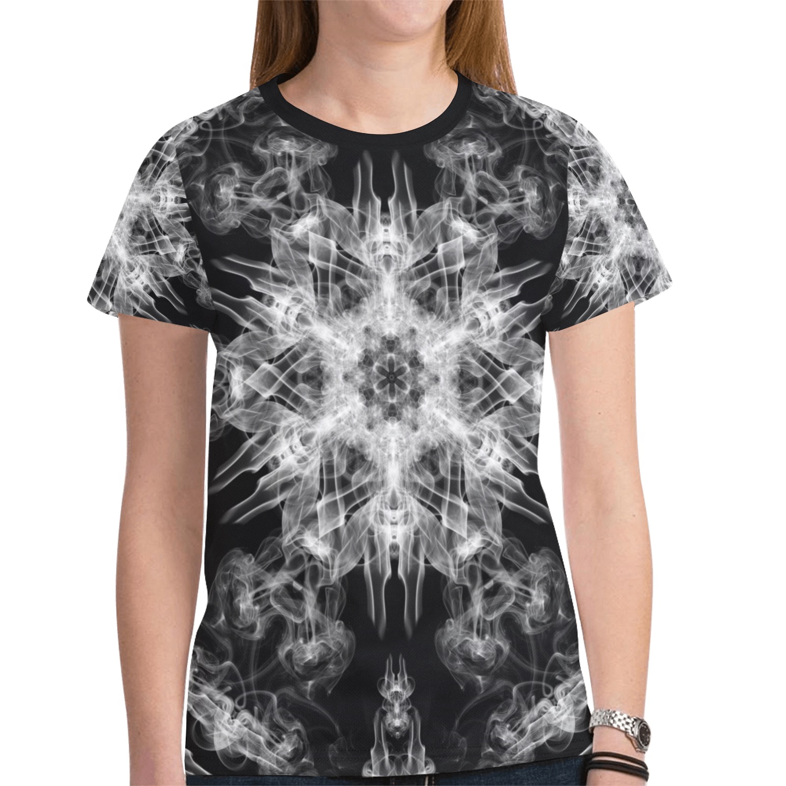 Ô Snowflake-229 New All Over Print T-shirt for Women (Model T45)