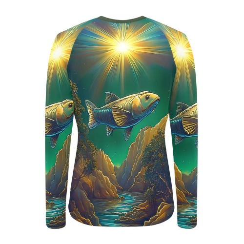 Celestial Swim Women's Long Sleeve Swim Shirt (Model S39)