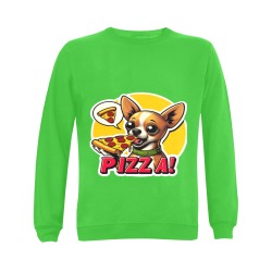 CHIHUAHUA EATING PIZZA 11 Gildan Crewneck Sweatshirt(NEW) (Model H01)