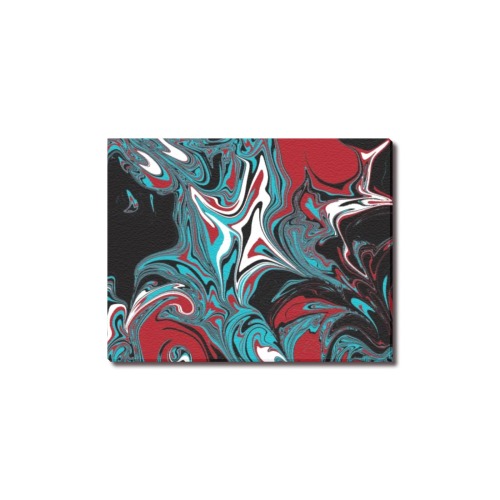 Dark Wave of Colors Upgraded Canvas Print 14"x11"