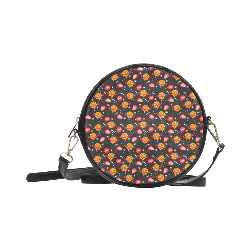 I like pizza space Round Sling Bag (Model 1647)