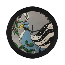 Tribal Bird Circular Plastic Wall clock