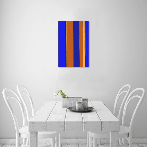 Abstract Blue And Orange 930 Upgraded Canvas Print 12"x18"
