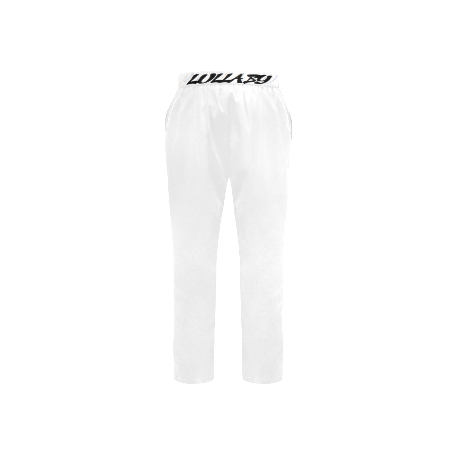 Lullaby White Chino's Men's All Over Print Casual Trousers (Model L68)