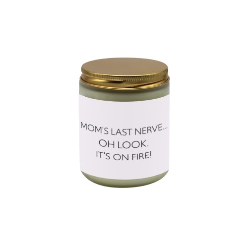 mom's last nerve Frosted Glass Candle Cup - Large Size (Lavender&Lemon)