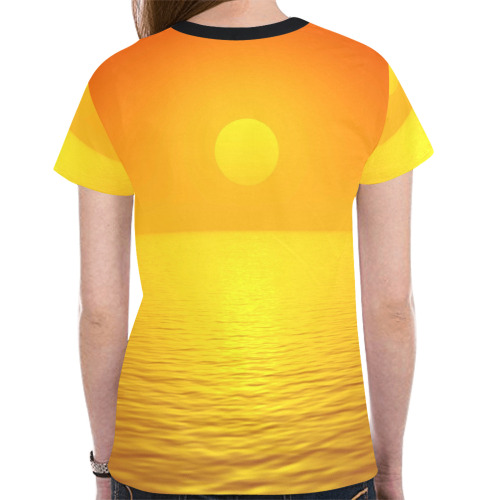Sunset Reflection New All Over Print T-shirt for Women (Model T45)