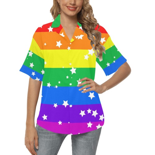 Rainbow Pride With White stars