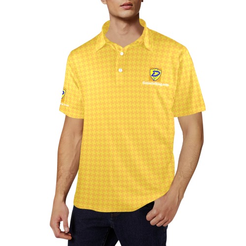 DIONIO Clothing - Men's Yellow & Orange Checkered Polo Shirt