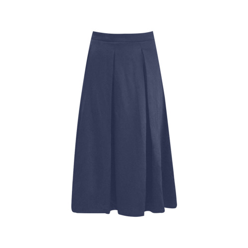 MNEMOSYNE Navy Mnemosyne Women's Crepe Skirt (Model D16)