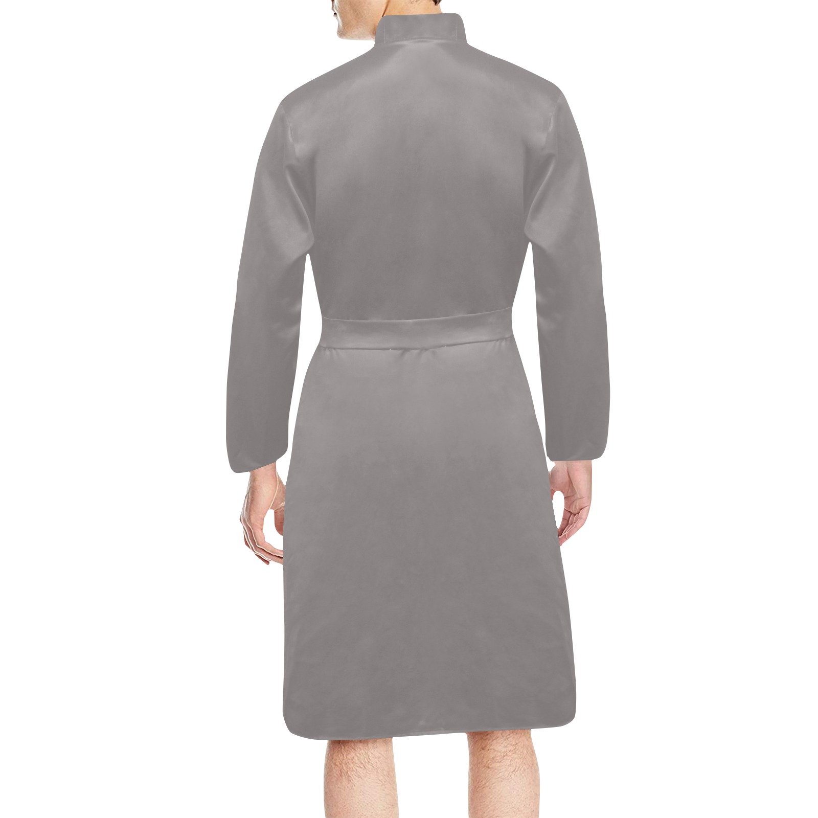 amen Men's Long Sleeve Belted Night Robe (Model H56)