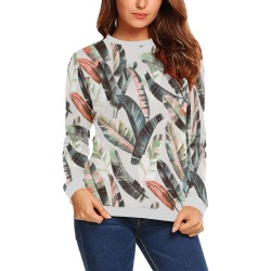 Winter palm trees All Over Print Crewneck Sweatshirt for Women (Model H18)