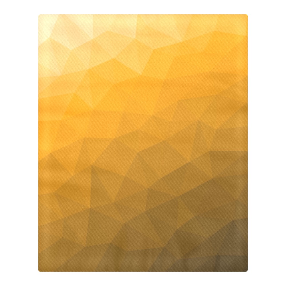 Orange gradient geometric mesh pattern 3-Piece Bedding Set