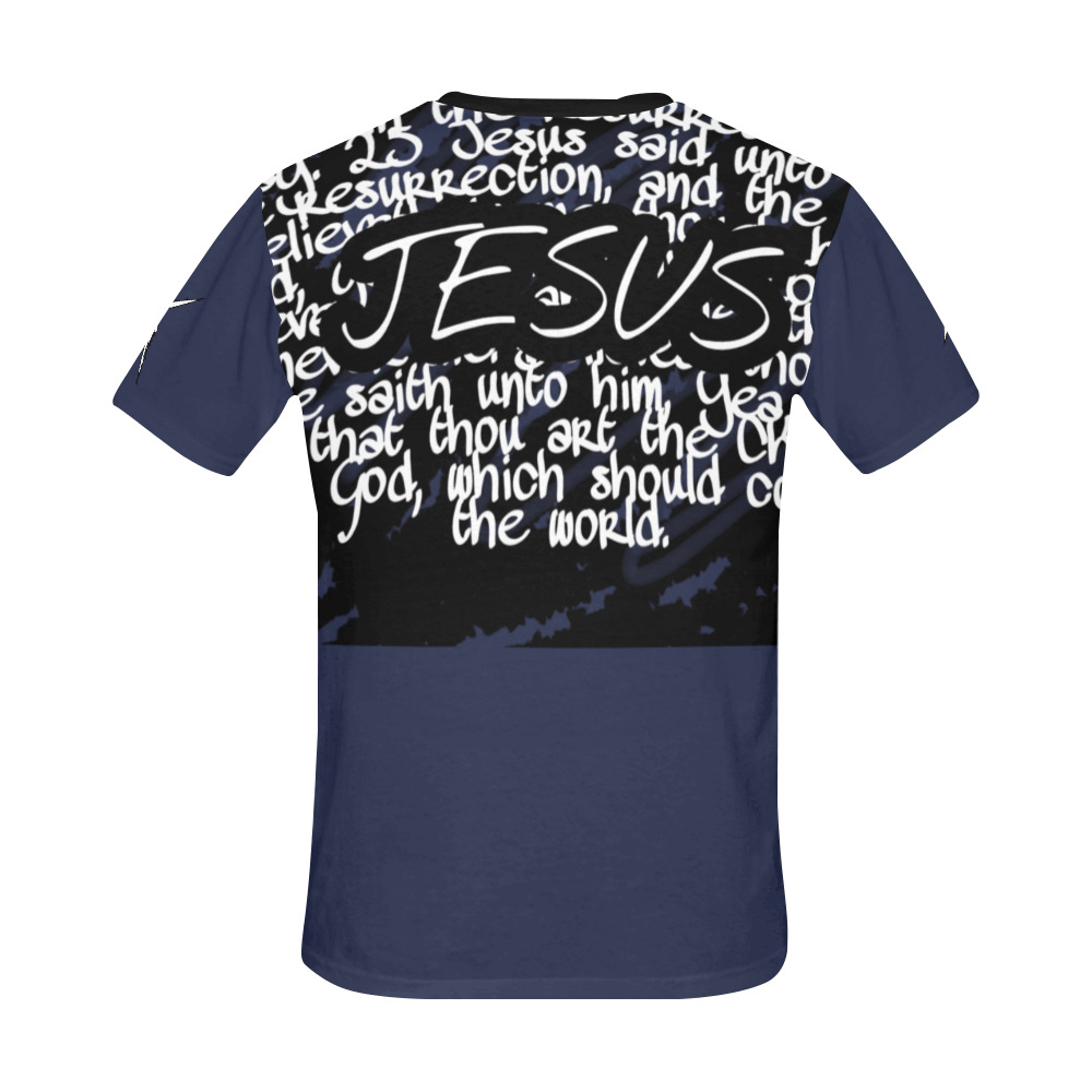 J11 Navy All Over Print T-Shirt for Men (USA Size) (Model T40)