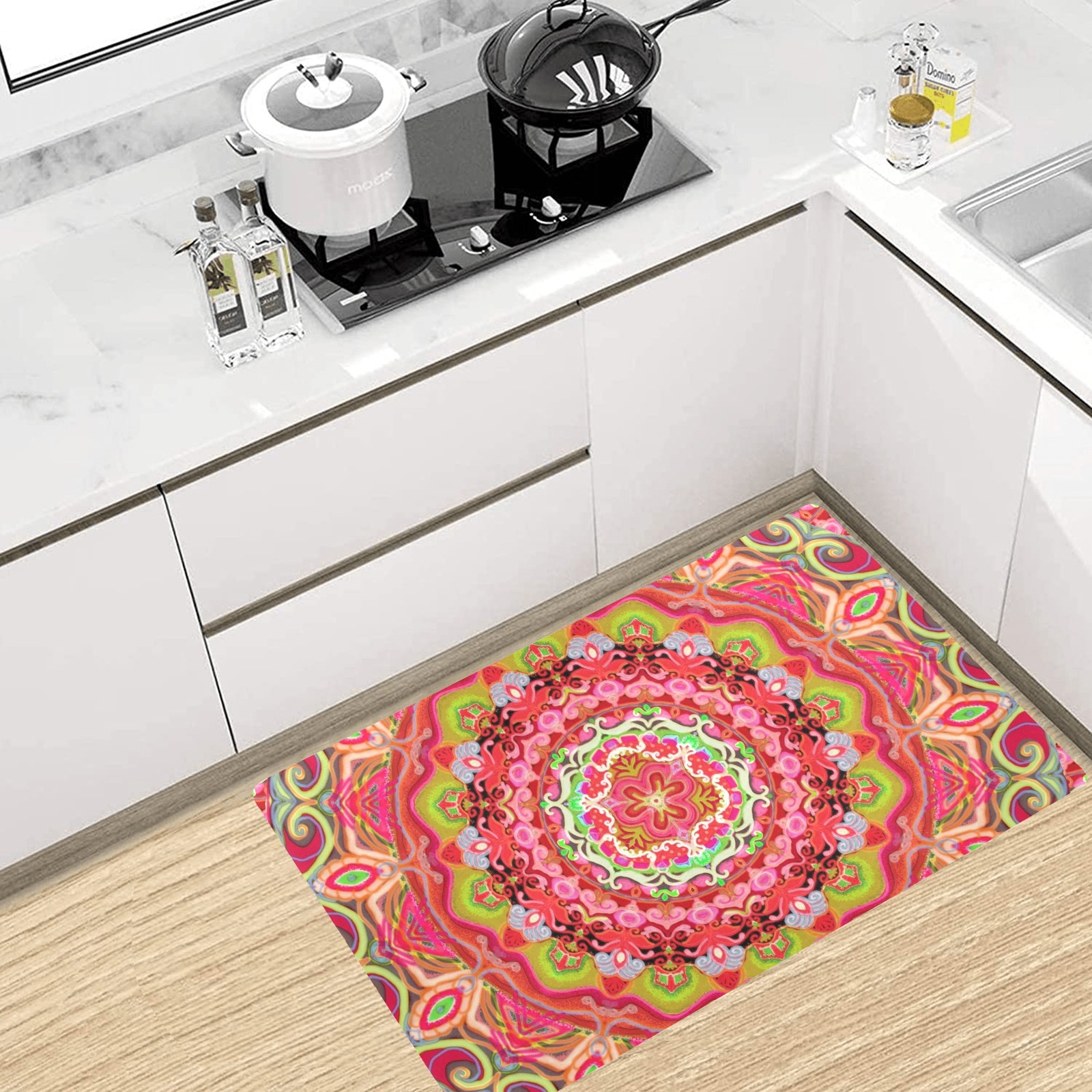 russian mandala 25 Kitchen Mat 32"x20"