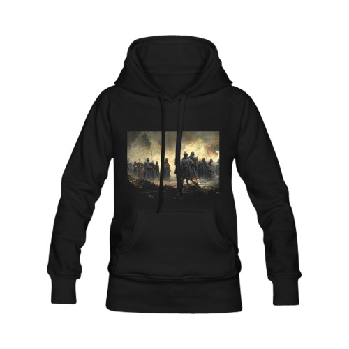 Attack the place Women's Classic Hoodies (Model H07)