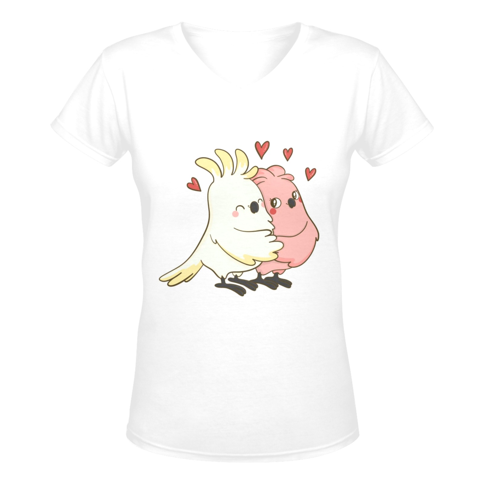 Valentines day Women's Deep V-neck T-shirt (Model T19)