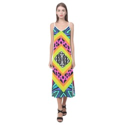 Dalma Dress V-Neck Open Fork Long Dress(Model D18)