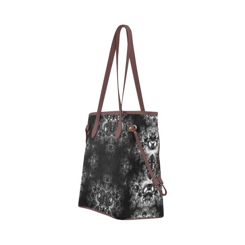 Frost at Midnight Fractal Clover Canvas Tote Bag (Model 1661)