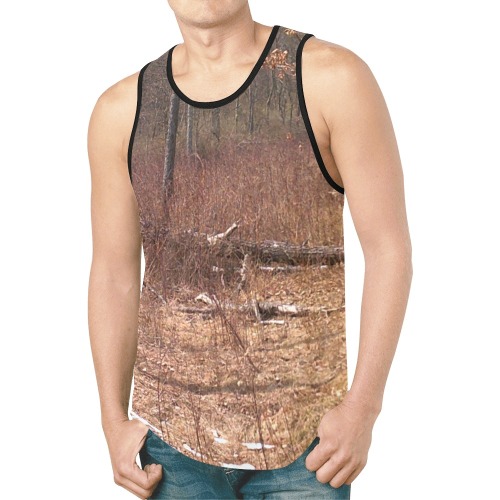 Falling tree in the woods New All Over Print Tank Top for Men (Model T46)