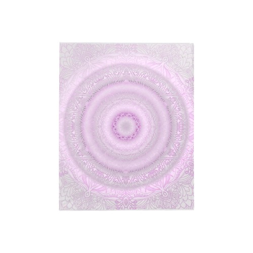 Mandala tapestry-rose et gris Quilt 40"x50"