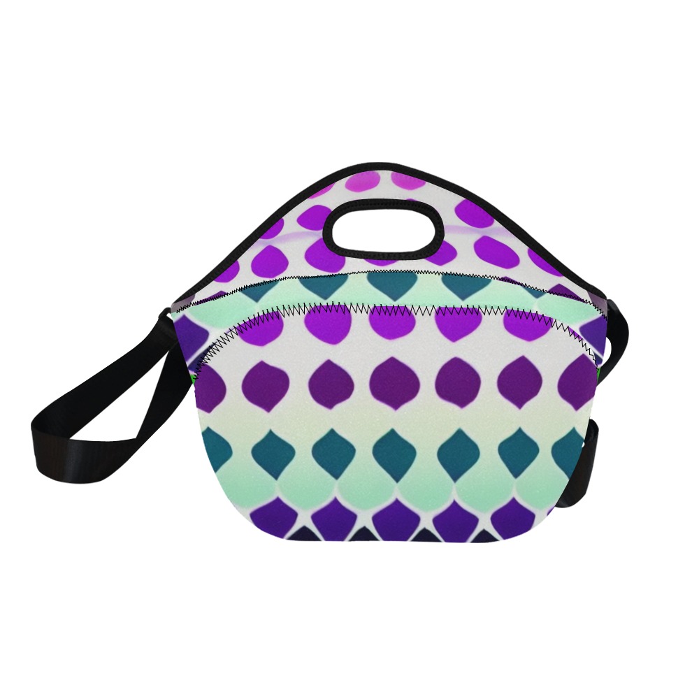 rainbow_pattern_abstract_TradingCard Neoprene Lunch Bag/Large (Model 1669)