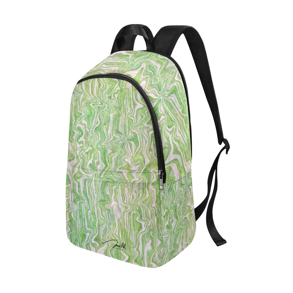 Green Swirl Fabric Backpack for Adult (Model 1659)