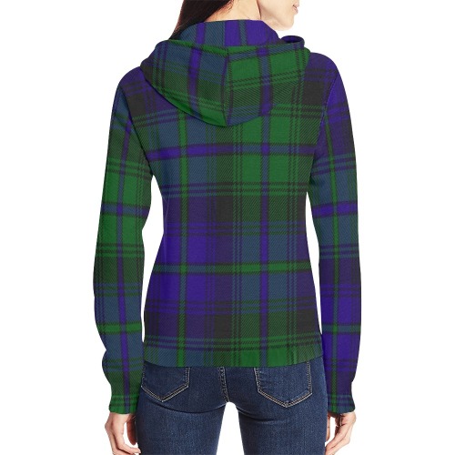 5TH. ROYAL SCOTS OF CANADA TARTAN All Over Print Full Zip Hoodie for Women (Model H14)