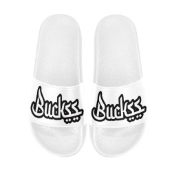 Buckss Slides White Men's Slide Sandals (Model 057)