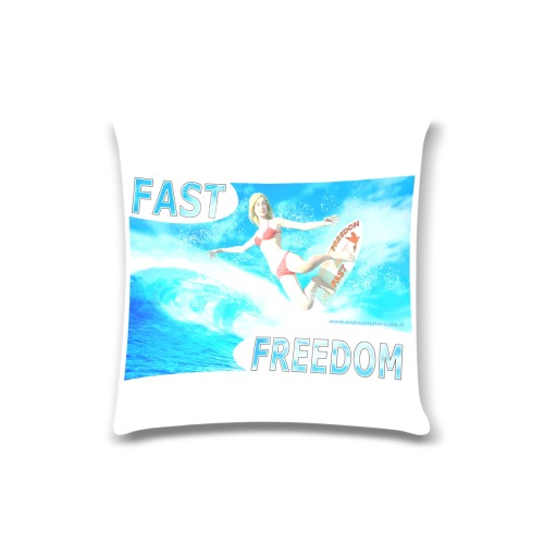 Fast Freedom Custom Zippered Pillow Case 16"x16"(Twin Sides)
