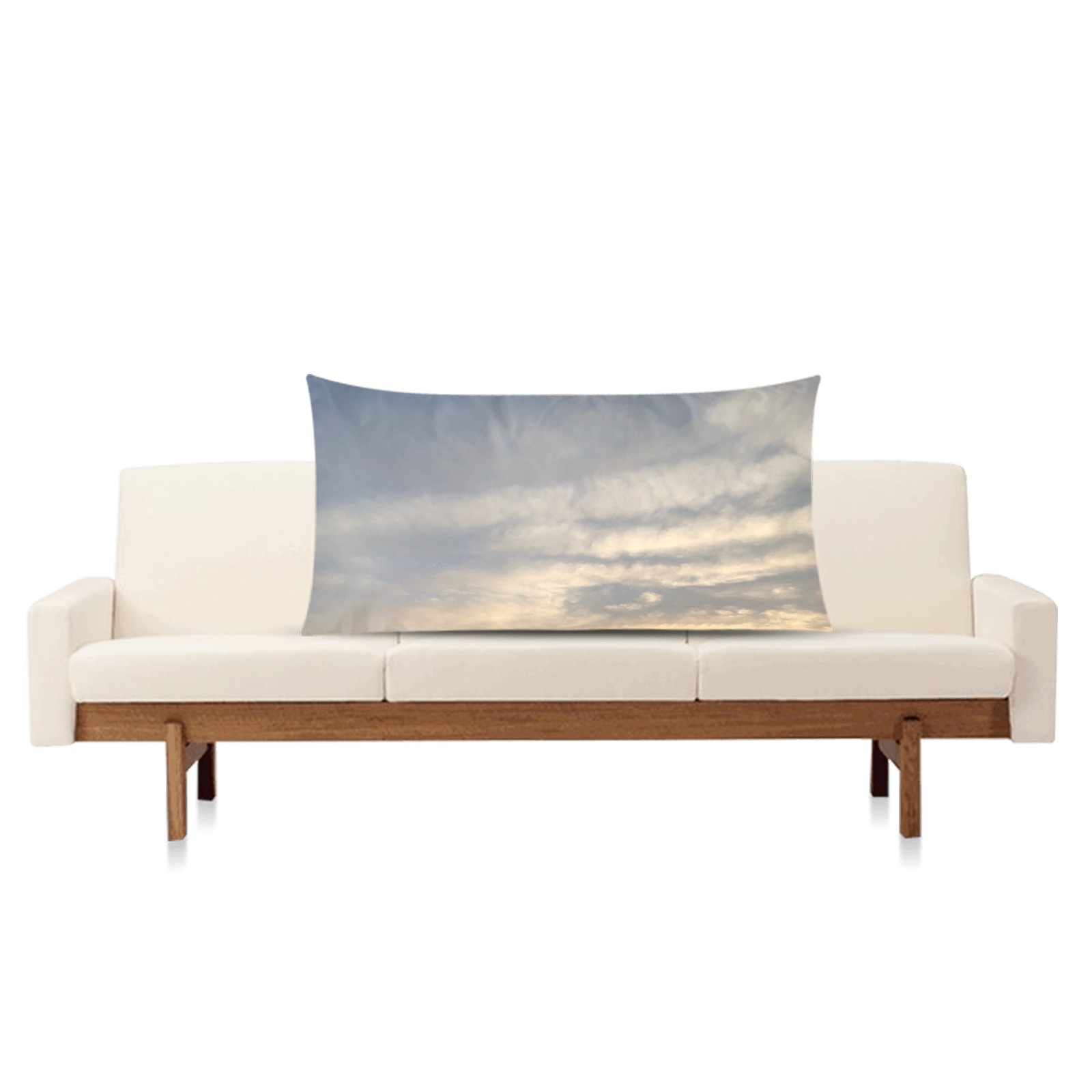 Rippled Cloud Collection Rectangle Pillow Case 20"x36"(Twin Sides)