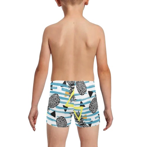 Pineapples Little Boys' Swimming Trunks (Model L57)