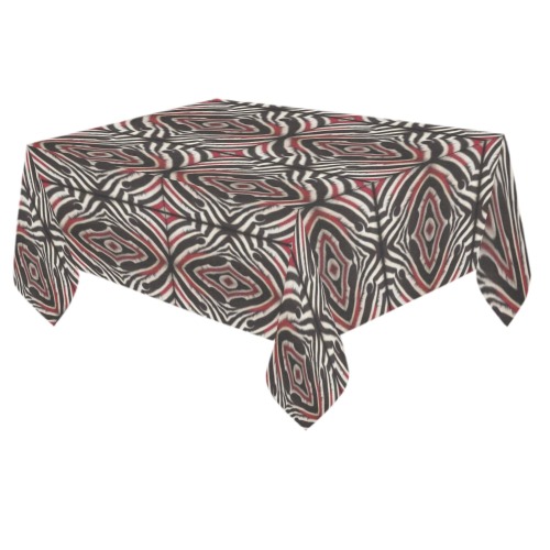 zebra print 2, repeating pattern Cotton Linen Tablecloth 60"x 84"