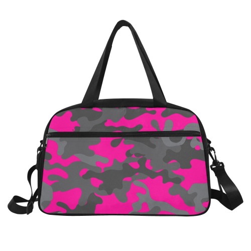 Pink/Black/Gray Camo Travel Bag Fitness Handbag (Model 1671)