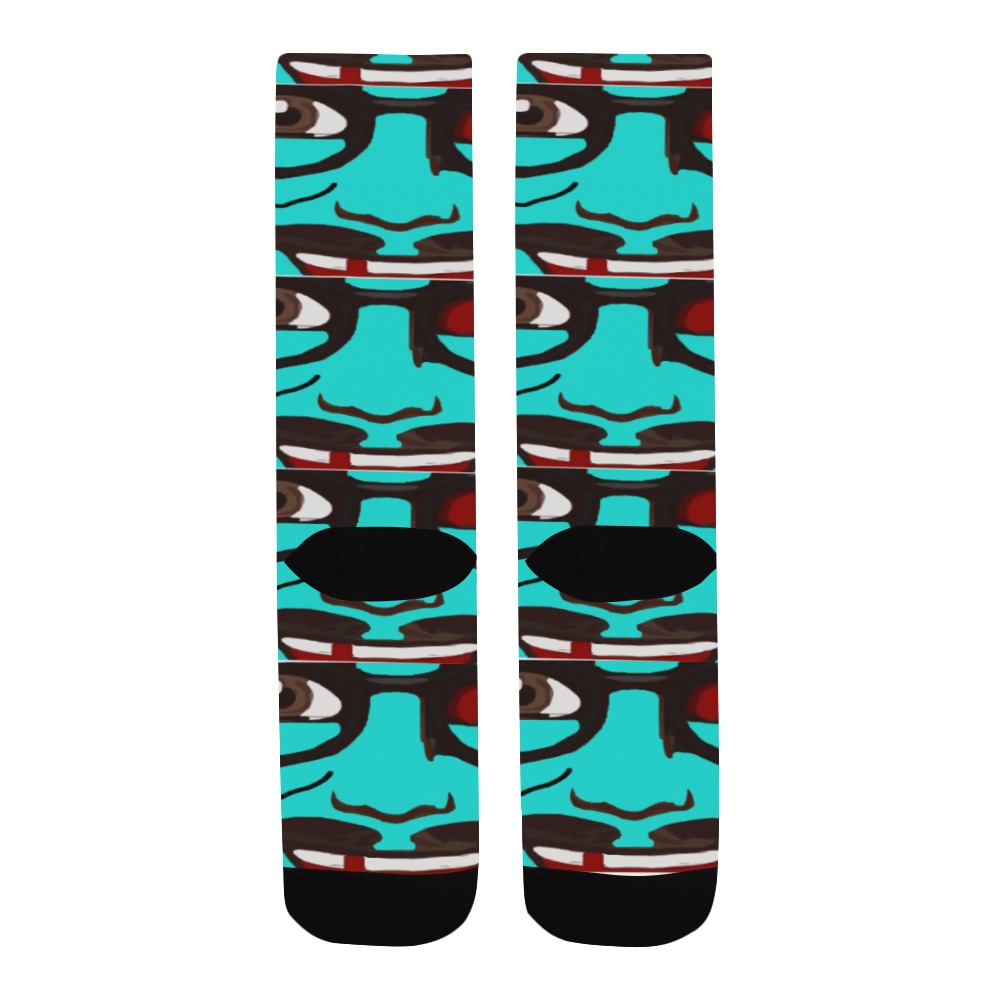 Zombifried Nonsenze Face Square socks Men's Custom Socks