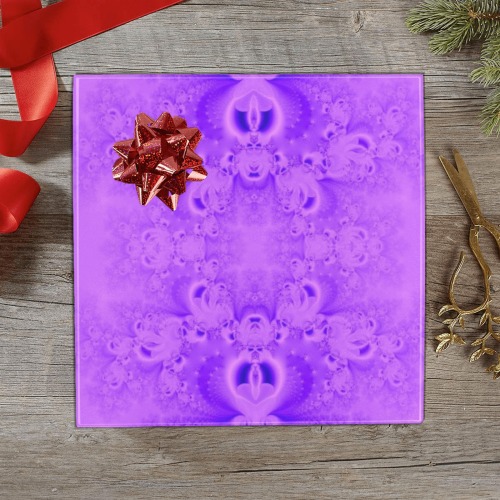 Purple Lilacs Frost Fractal Gift Wrapping Paper 58"x 23" (2 Rolls)