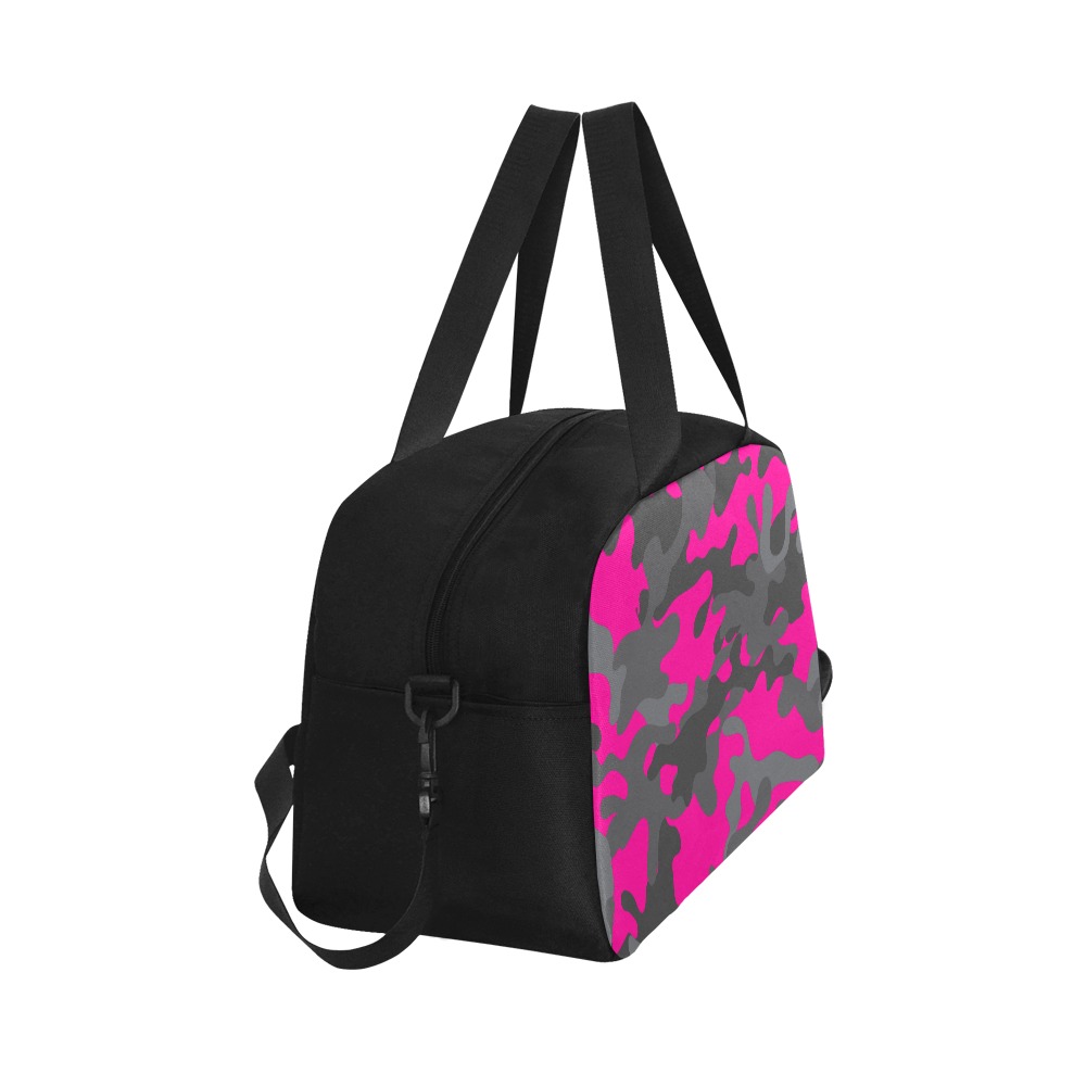 Pink/Black/Gray Camo Travel Bag Fitness Handbag (Model 1671)